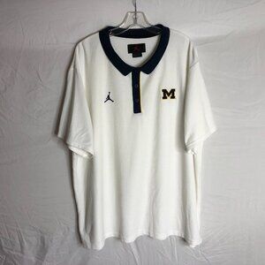 Michigan Wolverines Nike Jordan Jumpman Logo Polo Shirt Men's Size 2XL